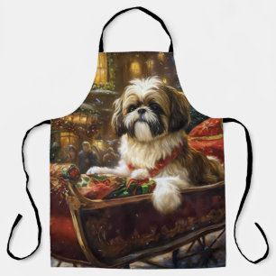 Tablier Shih Tzu Saison des Fêtes de Noël