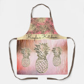 Tablier Shimmery Gold Ananas Tropical Fern (Recto)