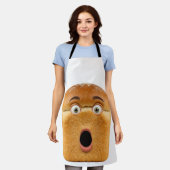Tablier Shocked Bread Loaf Funny Meme Face (Porté)