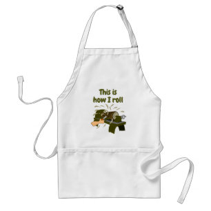 Tablier Shop Apron for Woodturner How I Roll Lathe Cartoon