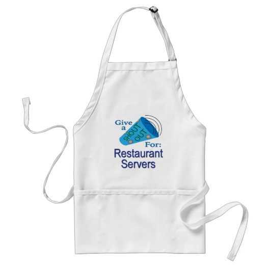 Tablier Shout Out pour les serveurs de restaurants (Devant)