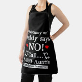 Tablier Si Maman Et Papa Dit Pas D'Appel 1 800 tante (Insitu)