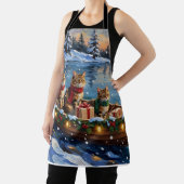 Tablier Siberian Cat Christmas Boat Holiday (Insitu)