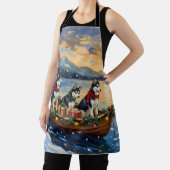 Tablier Siberian Husky Christmas Boat Holiday (Insitu)