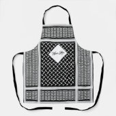 Tablier Sigle en noir et blanc de Joranian (Recto)