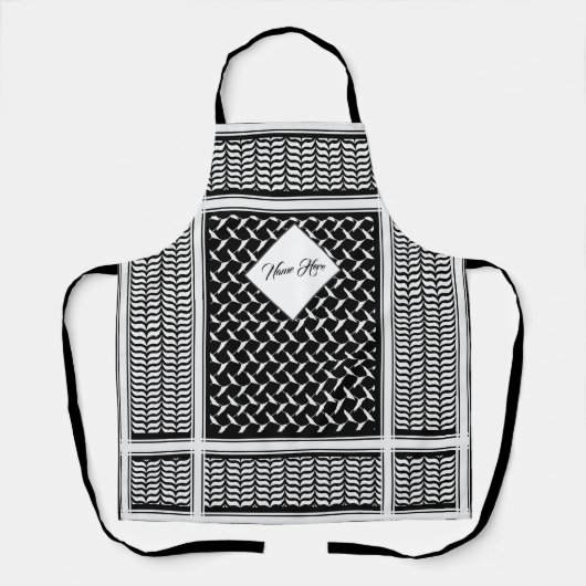 Tablier Sigle en noir et blanc de Joranian (Recto)