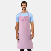 Tablier Signature à boudin rose chaud (Porté)