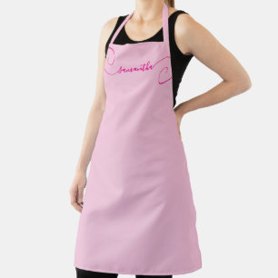 Tablier Signature à boudin rose chaud