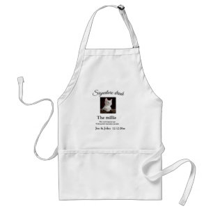 Tablier Signature drink add pet photo name date year text 