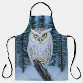 Tablier Silent Watch - Northern Winter Woods Grey Owl (Recto)