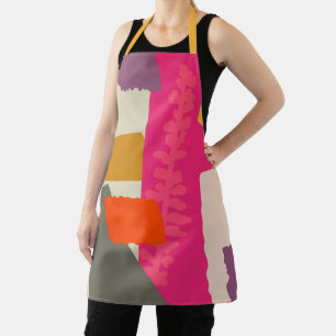 Tablier Silhouette botanique moderne Blocs de couleurs art