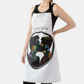 Tablier Silhouette colorée du couple gay Personnalisée (Insitu)