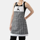 Tablier Silhouette de cerf Plaid noir et blanc Buffalo (Insitu)