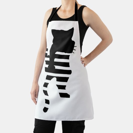 Tablier Silhouette de chat noir (Insitu)