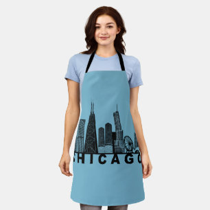 Tablier Silhouette de l'horizon de Chicago 
