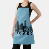 Tablier Silhouette de l'horizon de Chicago (Insitu)