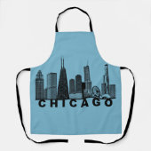 Tablier Silhouette de l'horizon de Chicago (Recto)