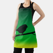 Tablier Silhouette de moineau sur le limonène (Insitu)