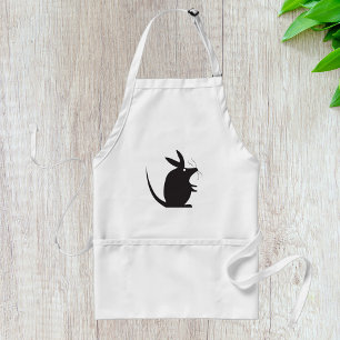 Tablier Silhouette de Souris Animal Minimaliste