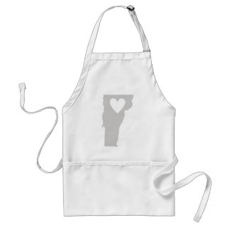 Tablier Silhouette d'état du Vermont de coeur