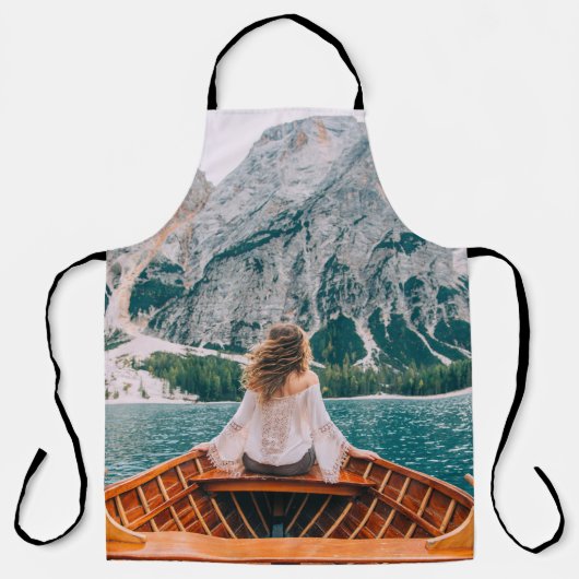 Tablier Silhouette Femme Lac Alpin Nature (Recto)