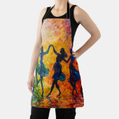 Tablier Silhouettes colorées dansant (Insitu)