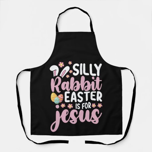 Tablier Silly Rabbit Pâques est pour Jésus chrétien (Recto)