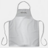 Tablier Silver Grey tendance moderne Nom professionnel (Recto)