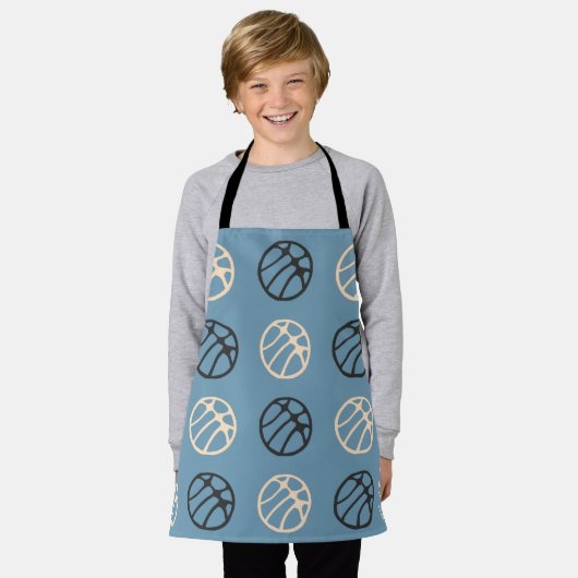 Tablier Simple Basket Bleu Lecteur Panier Ventilateur Enfa (Porté)