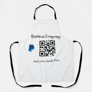 Tablier Simple business company website barcode QR add nam