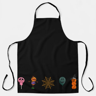 Tablier Simple Citrouille d'Halloween face fantôme flippan