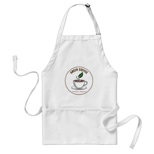 Tablier Simple Coffee Cup Logo with Leaf (Devant)