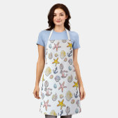 Tablier Simple Conception de Plage Mignonne  (Porté)