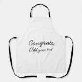 Tablier Simple congratulation graduation add your (Recto)