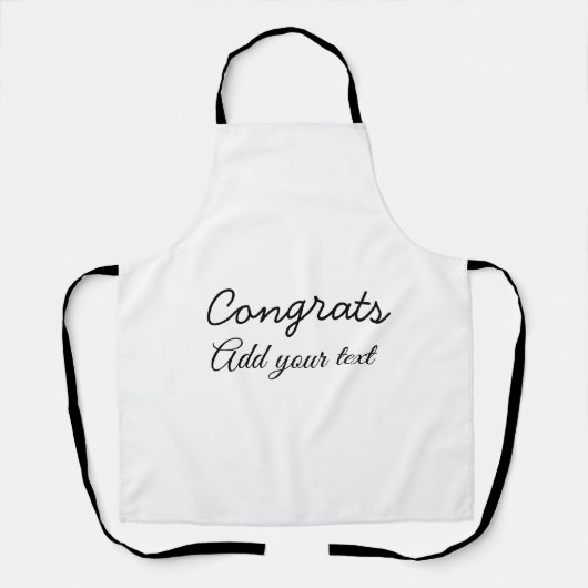 Tablier Simple congratulation graduation add your (Recto)