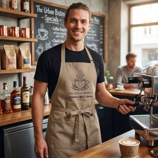 Tablier Simple Custom Bar Apron for Company - Promotional 