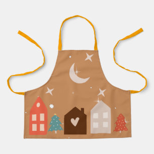 Tablier Simple Earth Tone Joyeux Noël