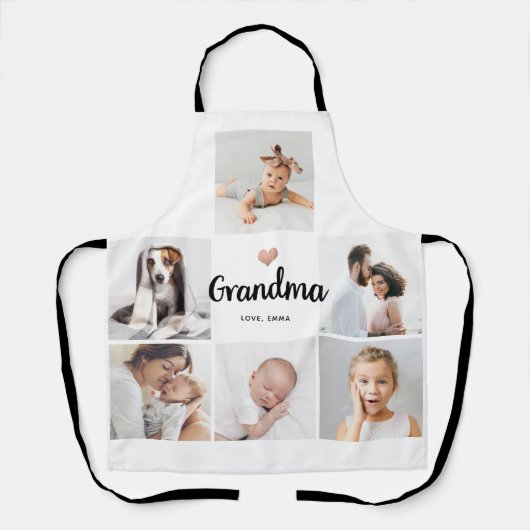 Tablier Simple et chic | Collage de photos du coeur pour g (Recto)