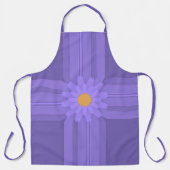 Tablier Simple Fleur Violette sur Croix Moderne (Recto)
