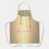 Tablier Simple Gold Drift Initial Moderne Monogramme (Recto)