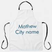 Tablier simple lettre initiale monogramme ajouter votre no (Recto)