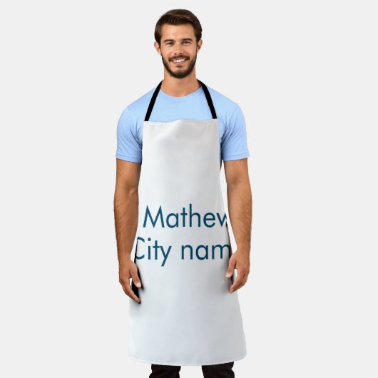 Tablier simple lettre initiale monogramme ajouter votre no (Porté)