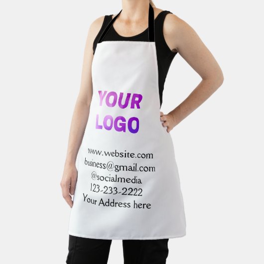 Tablier simple minimal add your logo/design here text pos (Insitu)