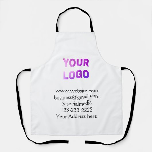 Tablier simple minimal add your logo/design here text pos (Recto)