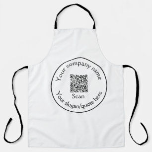 Tablier simple minimal ajoutez votre code Q R scan ajoutez