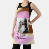 Tablier simple minimum ajouter votre nom photo rose jaune  (Insitu)