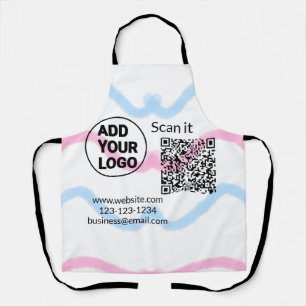 Tablier Simple minimum q r code ajouter logo code d'analys