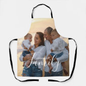 Tablier Simple Modern Photo Template Custom Family Name (Recto)