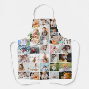 Tablier Simple Moderne Collage de 29 Photos Taille Moyenne