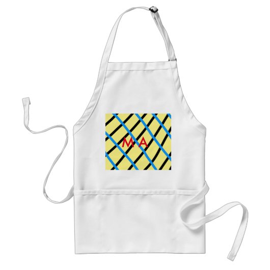 Tablier Simple monogramme ajouter votre nom lettre man min (Devant)